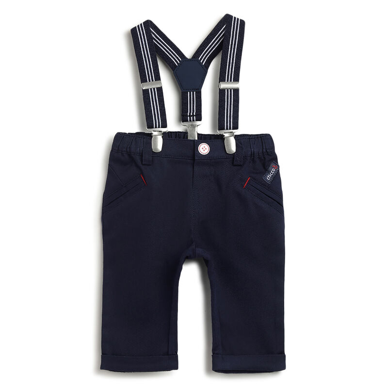 Boys Dark Blue Solid Trouser image number 0